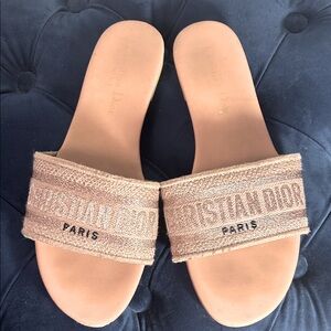 Dior Shimmery Blush Sandals, Sz 41 fits US 9-9.5